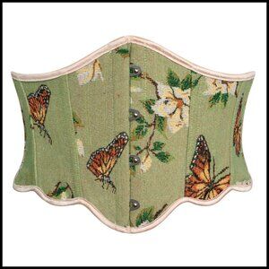 Vintage Floral Underbust Corset Belt Renaissance Festival Elegant Waist Shaper